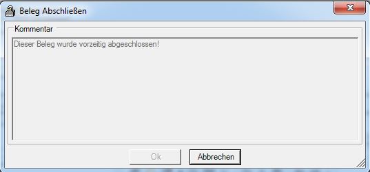 Beleg Abschlusskommentar