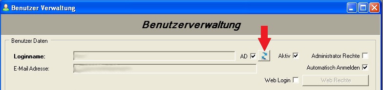 Benutzerverwaltung AD Aktualisieren