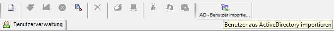 Benutzerverwaltung Toolbar