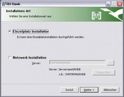 Installationsauswahl