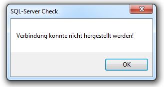 Verbindung zum Server fehlgeschlagen